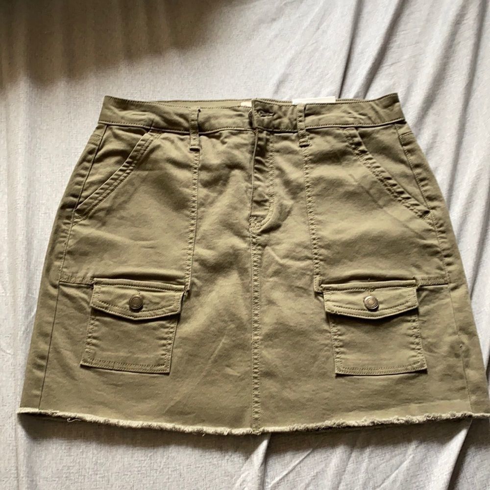 Green jean skirt size 11